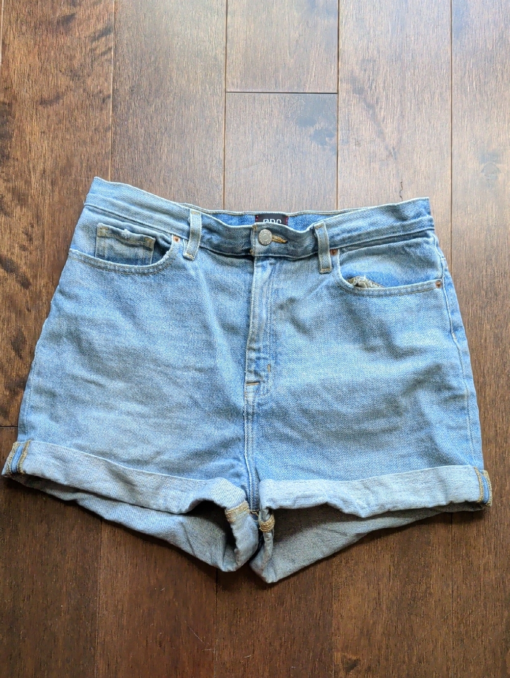 BDG UO Classic High-Rise Light Blue Denim Shorts